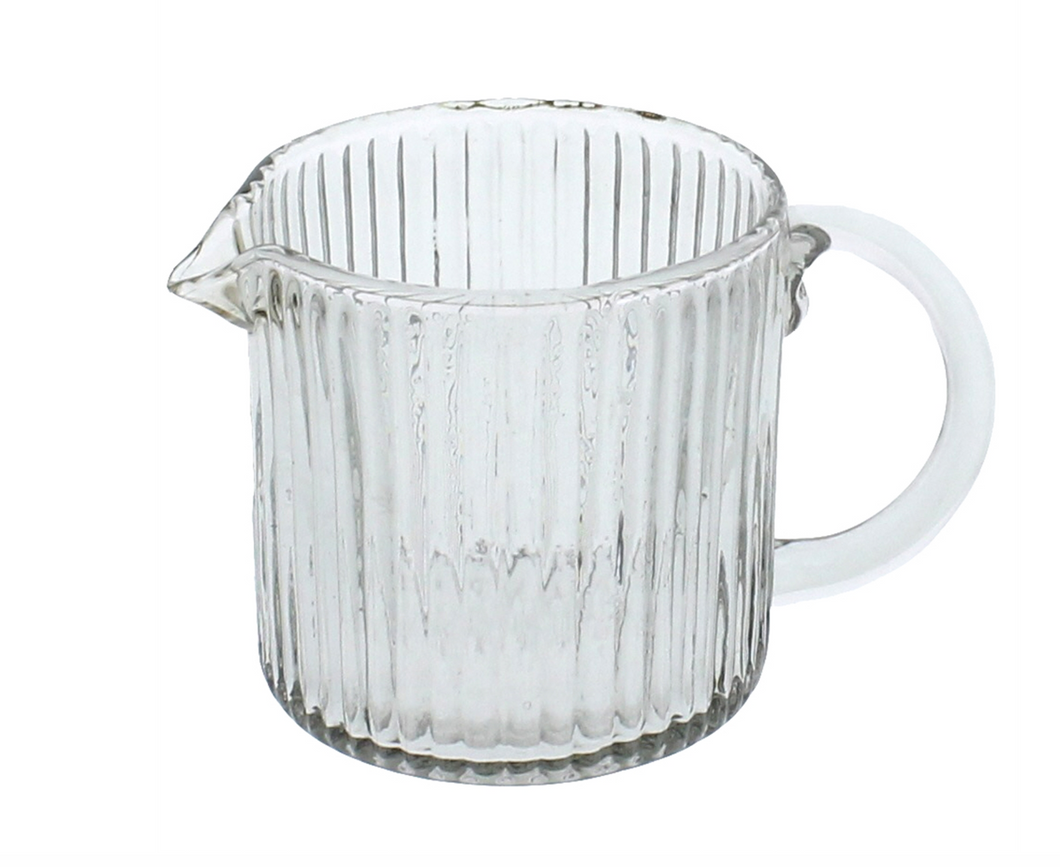 Ribbed Glass Pitcher