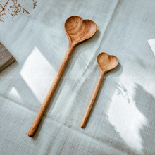 Straight Wooden Heart Spoon