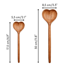 Straight Wooden Heart Spoon