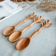 Artisan Leaf Handle Wooden Spoon