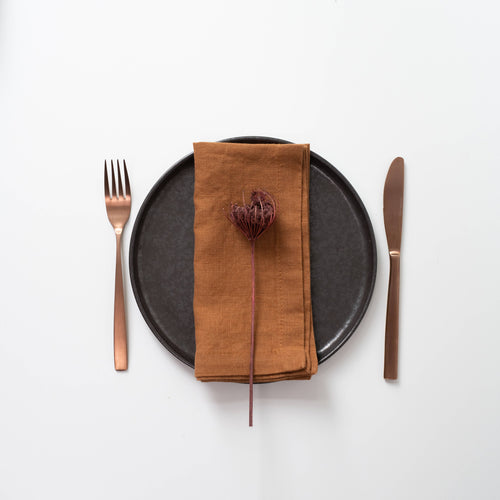 Hazelnut Linen Napkins Set of 2