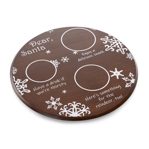 Dear Santa Round Serving Tray