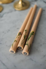 Floral Inlaid Tapered Candles