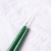 Taper Candles - Pair Christmas Green