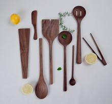 12’’ Walnut Wooden Slotted Spoon