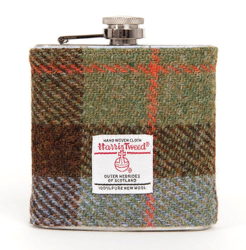 Harris Tweed Hip Flask - MacLeod Tartan