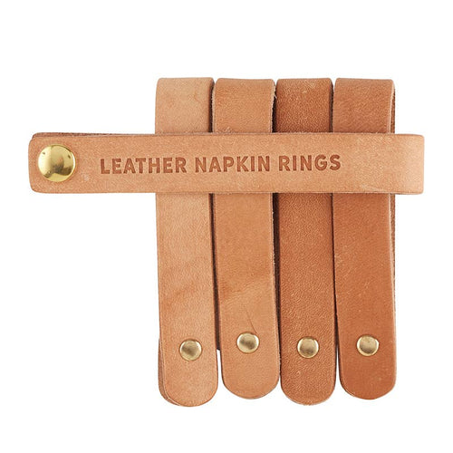 Leather Napkin Rings | Set of 4