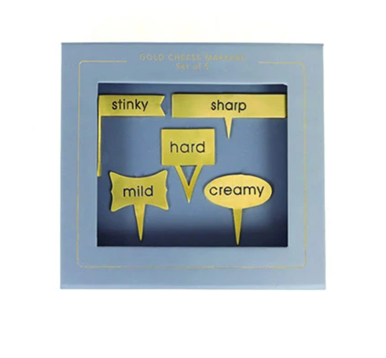 Gold Cheese Markers Set of 5 Gather