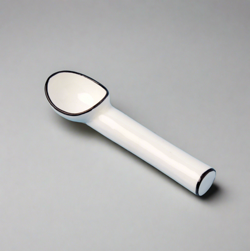 Black and White Outline Enamel Ice Cream Scoop