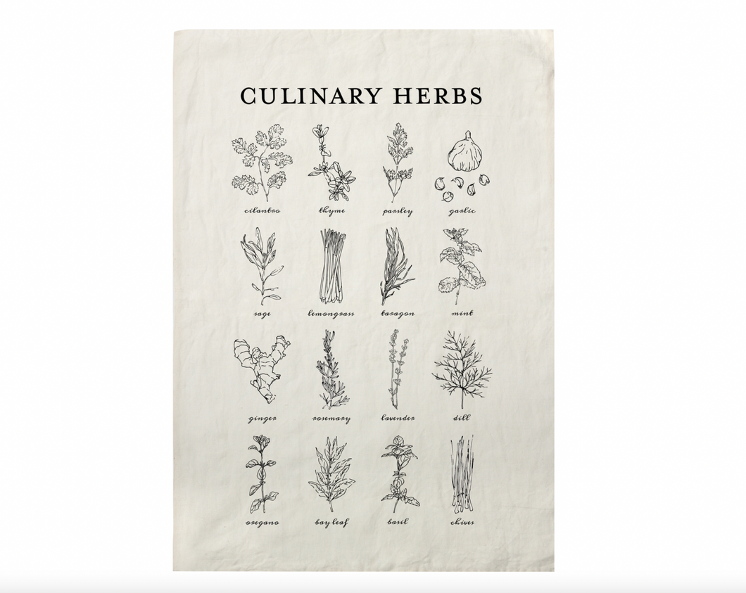 Tea Towel | Culinary Herbs